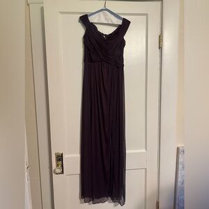 David's Bridal  One Shoulder Gown